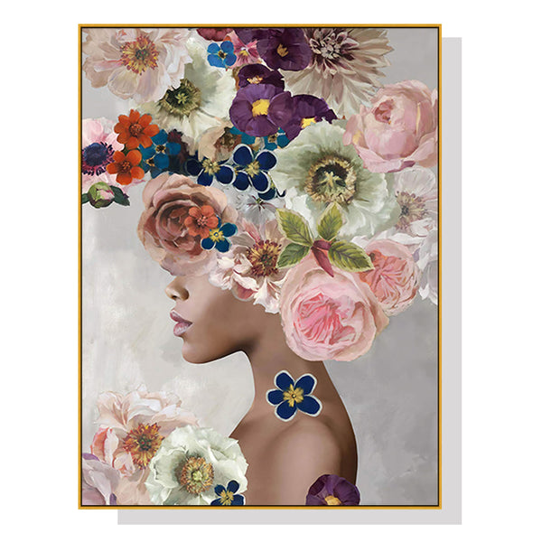 70Cmx100cm Foolish In Love Ii Gold Frame Canvas Wall Art
