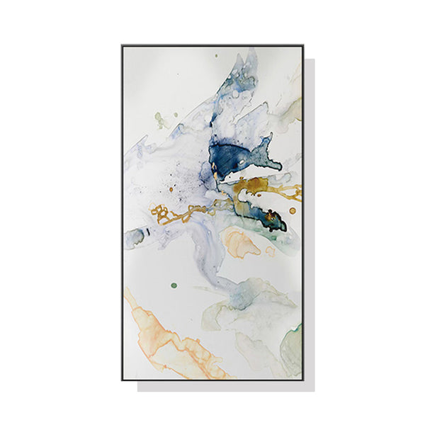 40Cmx80cm Abstract Watercolour Style Black Frame Canvas Wall Art