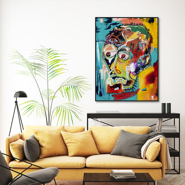 50Cmx70cm Pop Art Head Black Frame Canvas Wall Wall Art