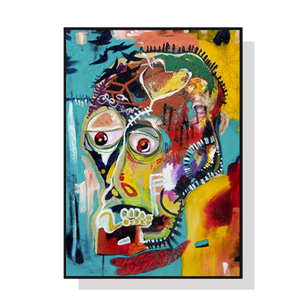 50Cmx70cm Pop Art Head Black Frame Canvas Wall Wall Art