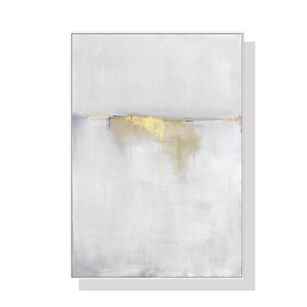 80Cmx120cm Abstract Gold White Single Ii Frame Canvas Wall Art