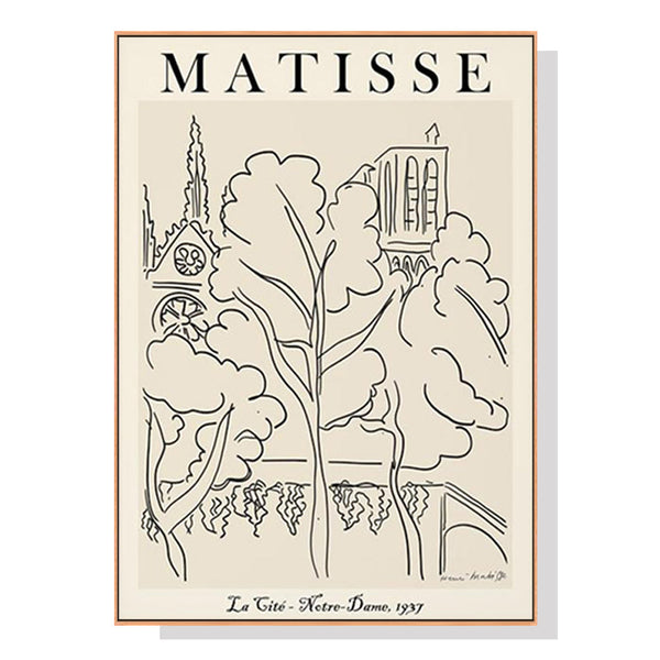 40Cmx60cm Line By Henri Matisse Wood Frame Canvas Wall Art
