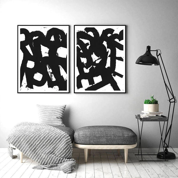 80Cmx120cm Rock N Roll Sets Black Frame Canvas Wall Art
