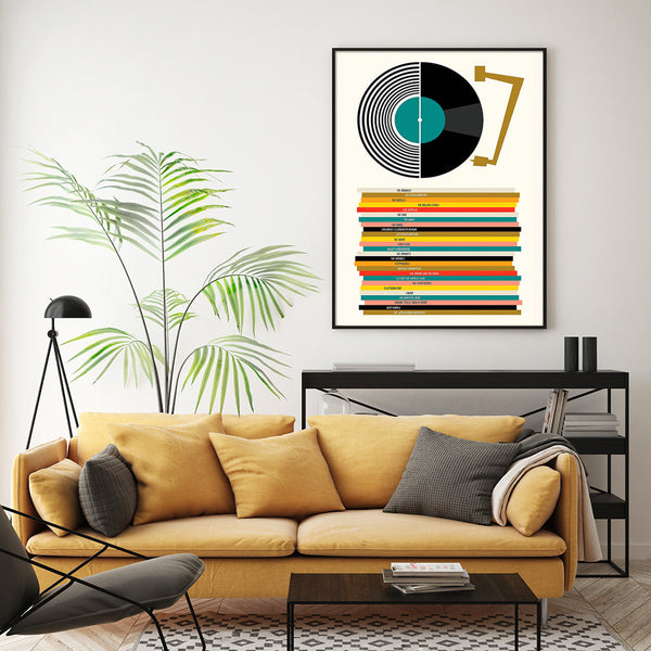 40Cmx60cm Music Black Frame Canvas Wall Art