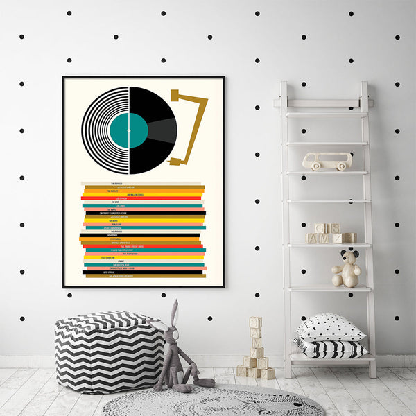 40Cmx60cm Music Black Frame Canvas Wall Art