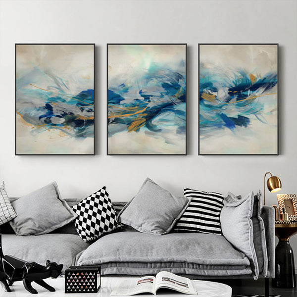 70Cmx100cm The Universal 3 Sets Black Frame Canvas Wall Art