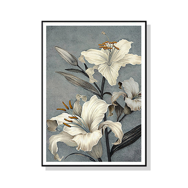 100Cmx150cm Floral Lily Ii Black Frame Canvas Wall Art