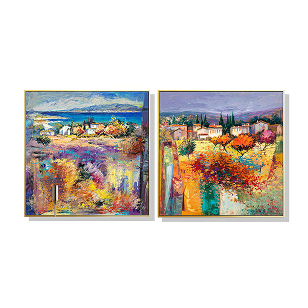 40Cm X Estate Italiana 2 Sets Gold Frame Canvas Wall Art