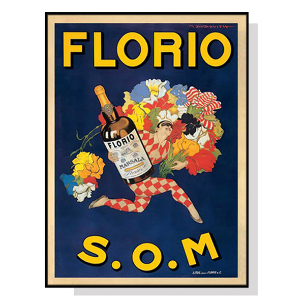 100Cmx150cm Florio S.O.M Black Frame Canvas Wall Art