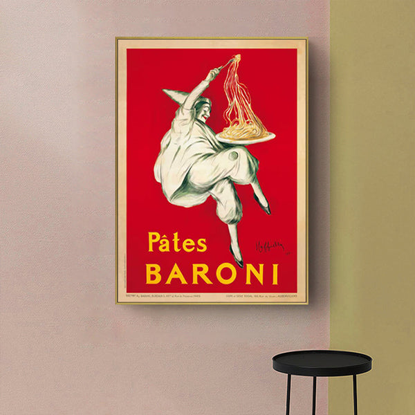 90Cmx135cm Pates Baroni Pasta Gold Frame Canvas Wall Art