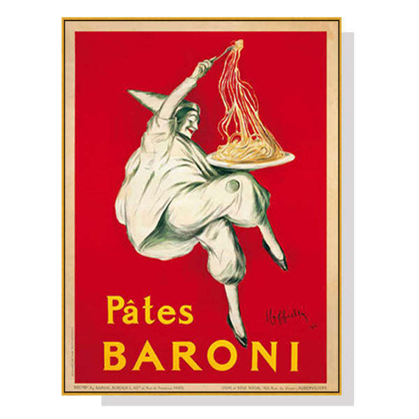 100Cmx150cm Pates Baroni Pasta Gold Frame Canvas Wall Art