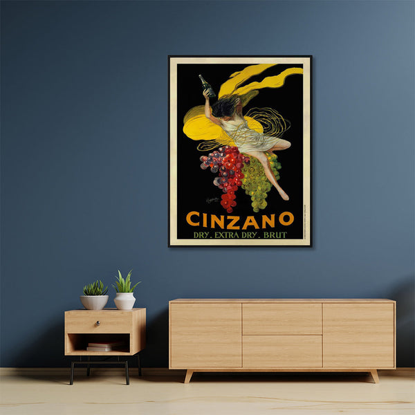 100Cmx150cm Cinzano Black Frame Canvas Wall Art