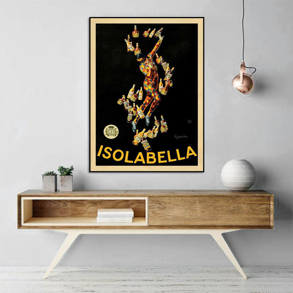 90Cmx135cm Isolabella Black Frame Canvas Wall Art