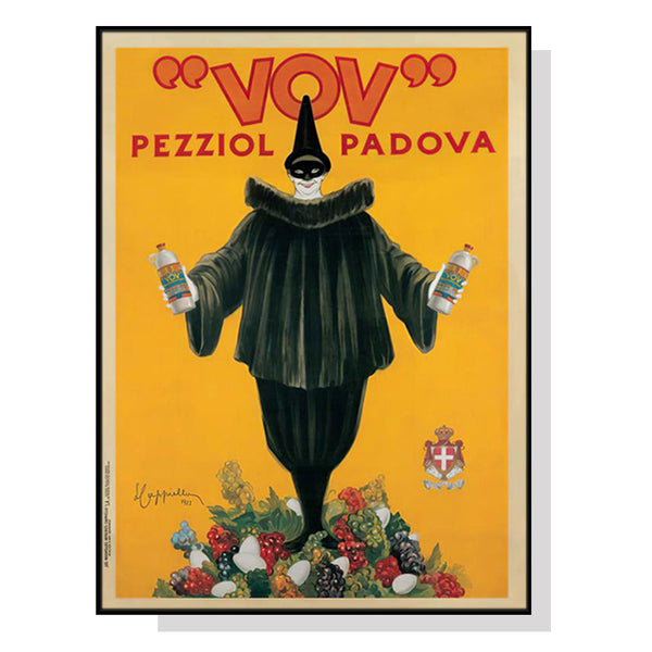 90Cmx135cm Pezziol Padova Black Frame Canvas Wall Art