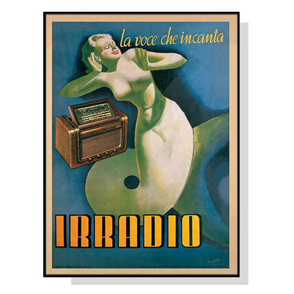 40Cmx60cm Irradio Cinzano Black Frame Canvas Wall Art