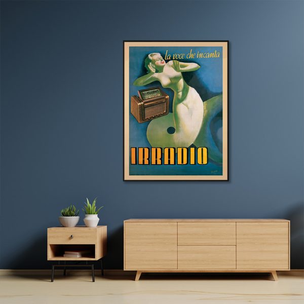 100Cmx150cm Irradio Cinzano Black Frame Canvas Wall Art