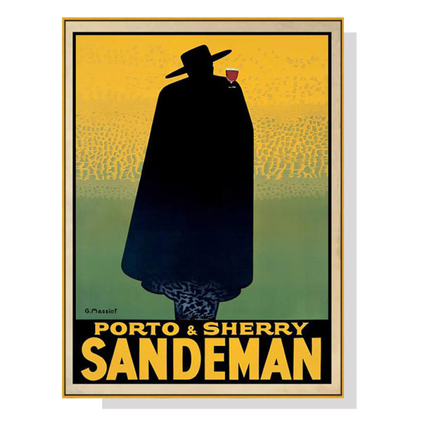 40Cmx60cm Sandeman Gold Frame Canvas Wall Art