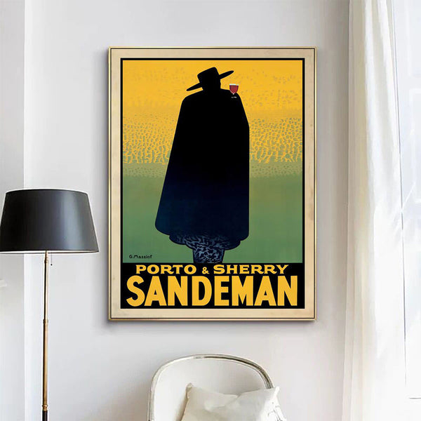 40Cmx60cm Sandeman Gold Frame Canvas Wall Art