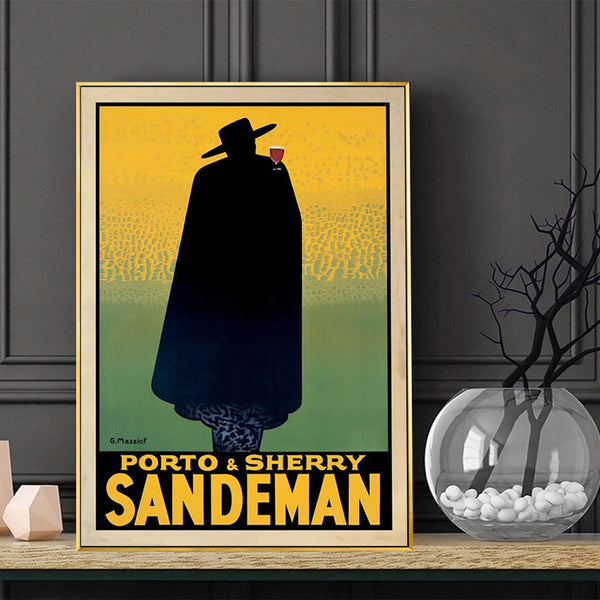 90Cmx135cm Sandeman Gold Frame Canvas Wall Art