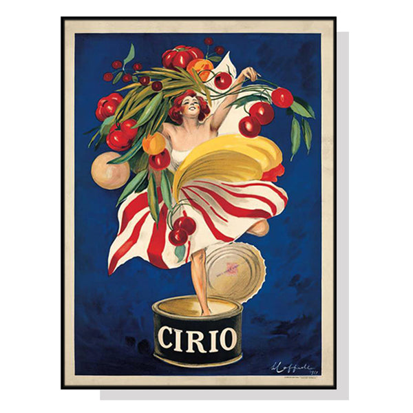 90Cmx135cm Cirio By Leonetto Cappiello Black Frame Canvas Wall Art