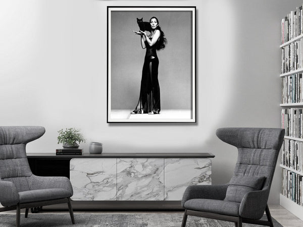 80Cmx120cm Cher Music Black And White Frame Canvas Wall Art