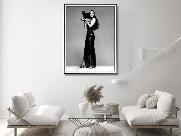 100Cmx150cm Cher Music Black And White Frame Canvas Wall Art