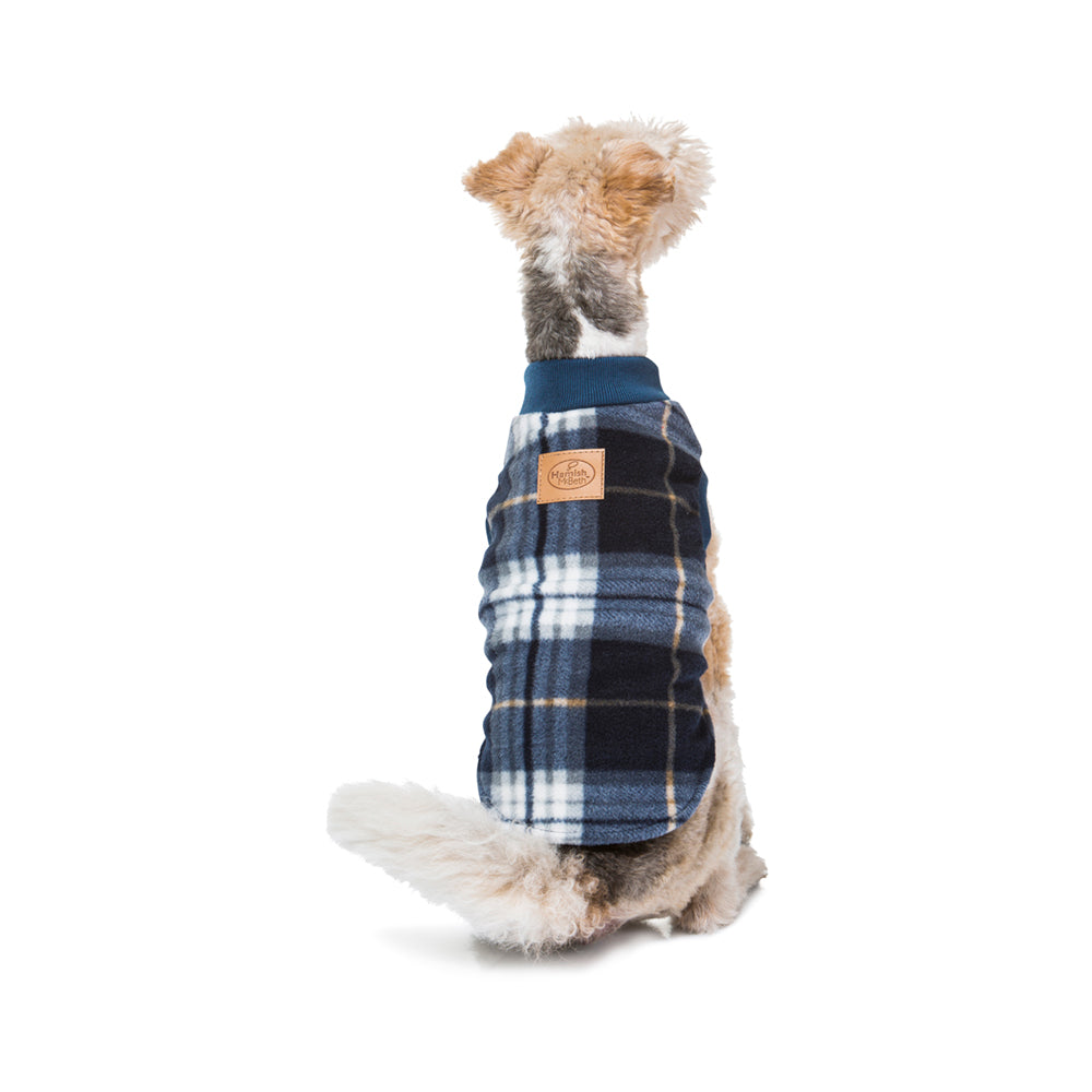Blue Tartan Micro Fleece Dog Pyjamas Easy Fit Warm Pet Care 45Cm Dog Clothing & Shoes