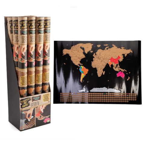 Mdi Scratch Me Away World Travel Map Educational Toys