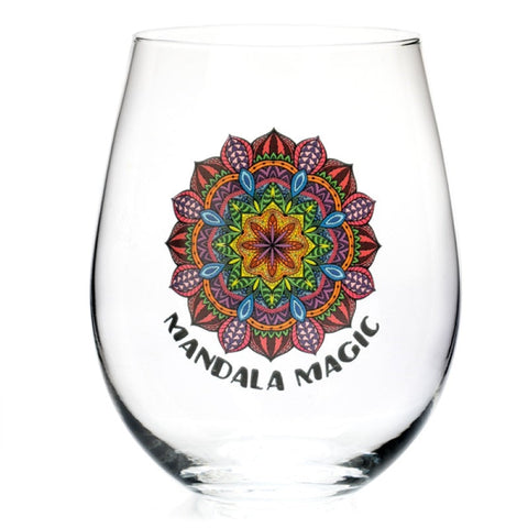 Mdi Mandala Tallulah Wellness Stemless Glass Mugs