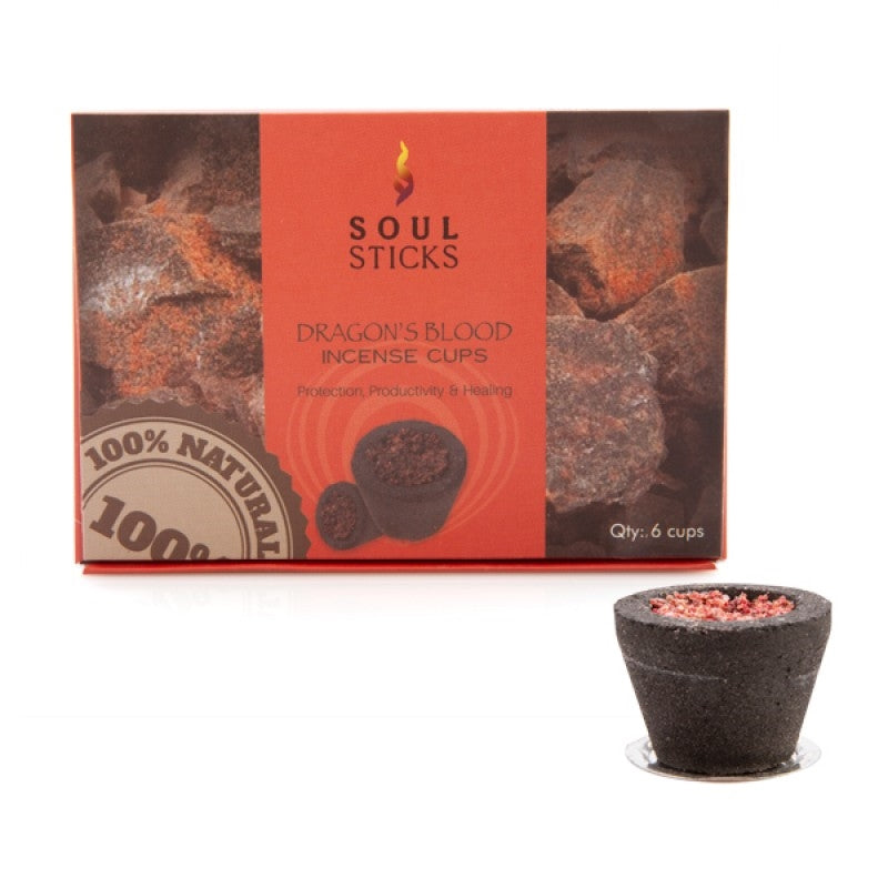 Homewares Soul Sticks Dragon's Blood Incense Cup Set Of 6 Home Fragrances