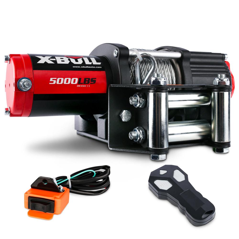 X Bull Electric Winch 12V 5000Lbs Steel Cable Wireless Remote Atv Utv Boat Trailer Tow Bars & Winches