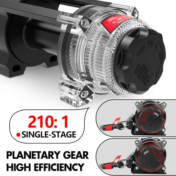 X Bull 6000Lbs Electric Winch 12V Synthetic Rope Towing Trailer Atv Utv Boat Upgraded Version Tow Bars & Winches