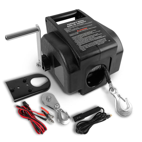 X Bull 5000Lbs Electric Boat Winch 12V Portable Detachable Marine Ship Trailer Tow Bars & Winches