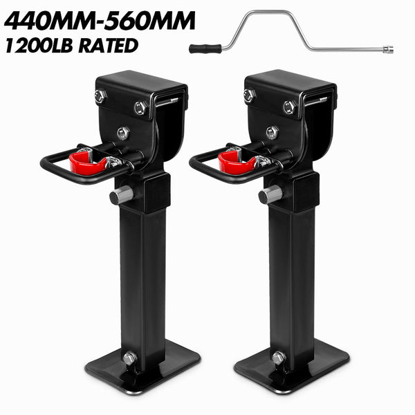X Bull Drop Down Legs 440Mm 560Mm Trailer Steel Corner 1200Lbs Black Trailer Parts
