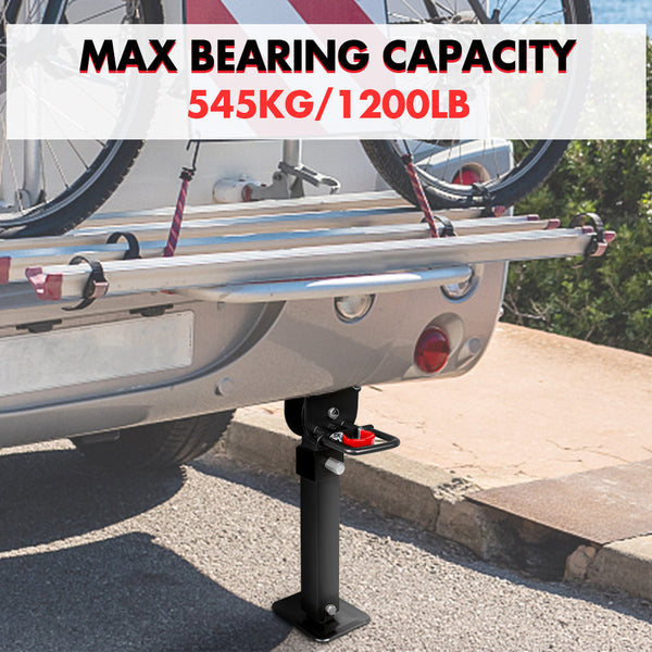 X Bull 4X 440Mm Drop Down Corner Legs W/Handle Steel Base Stabilizer Black Trailer Parts