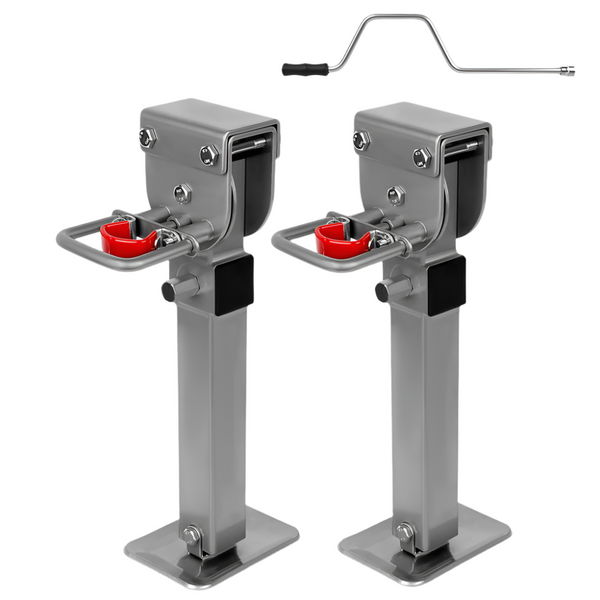 X Bull Drop Down Corner Legs 440Mm 560Mm Stabilizer 1200Lbs 2Pcs Silver Trailer Parts