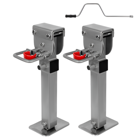 X Bull Drop Down Corner Legs 440Mm 560Mm Stabilizer 1200Lbs 2Pcs Silver Trailer Parts