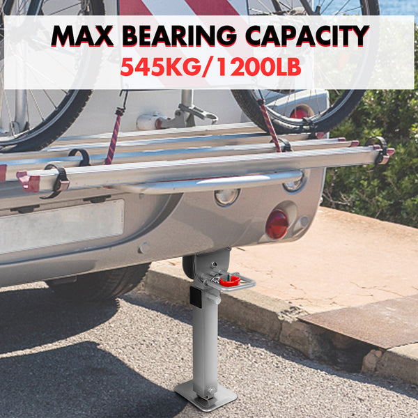 X Bull 4X 440Mm Drop Down Corner Legs Steadies Handle Steel Foot Trailer Silver Trailer Parts