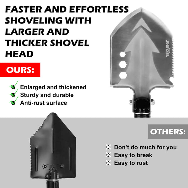 X Bull Folding Shovel Outdoor Camping Survival Tools Multifunction Military Shovels