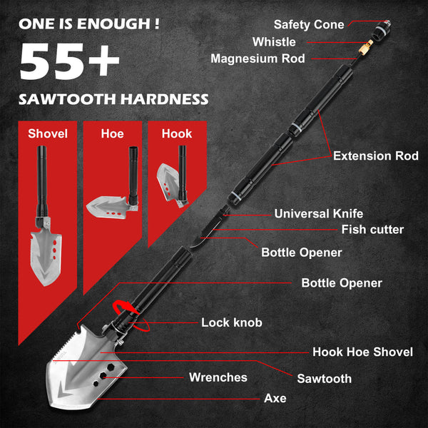 X Bull Folding Shovel Outdoor Camping Survival Tools Multifunction Military Shovels