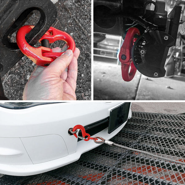 X Bull 2X 6Mm Hammerlock+ Eye Sling Hook Safety Chain Trailer Connecting Extend Caravan Parts Accessories