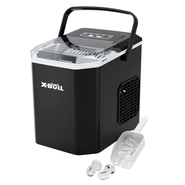 X Bull Ice Maker Machine Commercial Portable Cube 2.2L Home Bar Benchtop Black Countertop Ice Makers