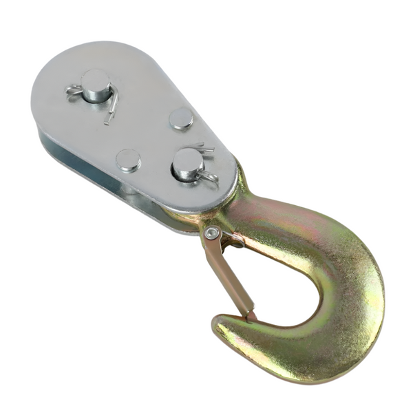 X Bull 4Ton Snatch Block Pulley Hook Wire Rope Hoist For 4Wd Atv Utv Off Road Recovery Tracks