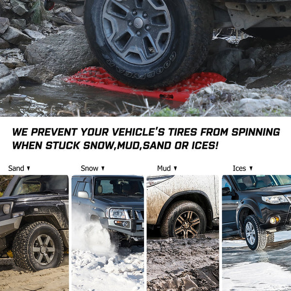 X Bull Recovery Tracks Sand 2Pcs 10T / Snow Mud 4Wd Gen 3.0 Red Other Auto Tools & Supplies