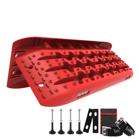 X Bull Sand Trucks Offroad With 4Pcs Mounting Pins 4Wd Gen 2.0 Red Recovery Tracks