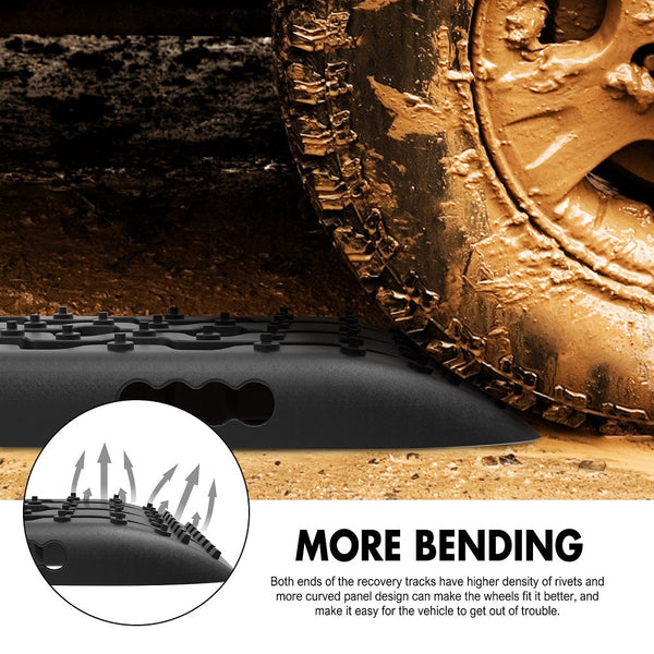 X Bull Recovery Tracks Sand Mud Snow 2 Pairs Gen 2.0 Accessory 4Wd 4X4 Black Other Auto Tools & Supplies