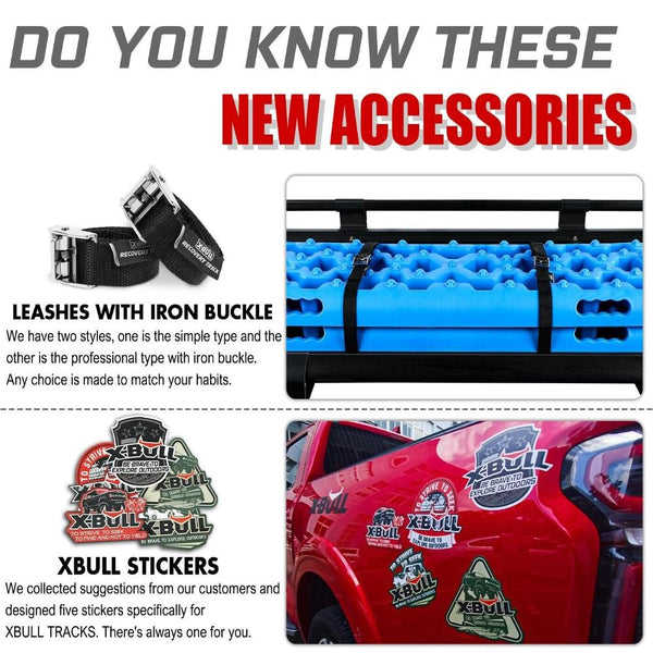 X Bull Sand Trucks Offroad With 4Pcs Mounting Pins 4Wdgen 2.0 Blue Recovery Tracks