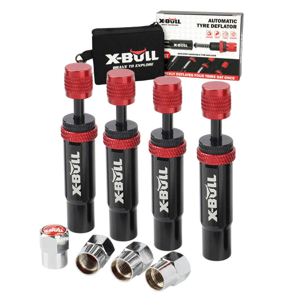 X Bull 4Pcs Tyre Deflators Air Quick Adjustable 10~30 Psi Tire Valve Tyre Accessories