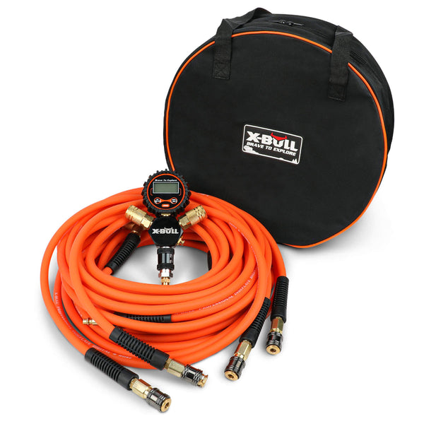 X Bull 4 Tire Inflation Indeflate Digital Hose Tyre Deflation System Equalizer Deflators
