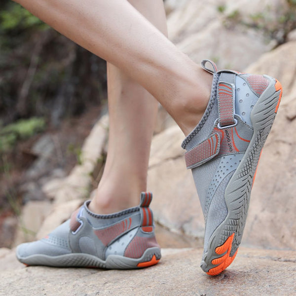 Men Women Barefoot Quick Dry Aqua Sports Grey Size Eu43 = Us8.5 Water Shoes